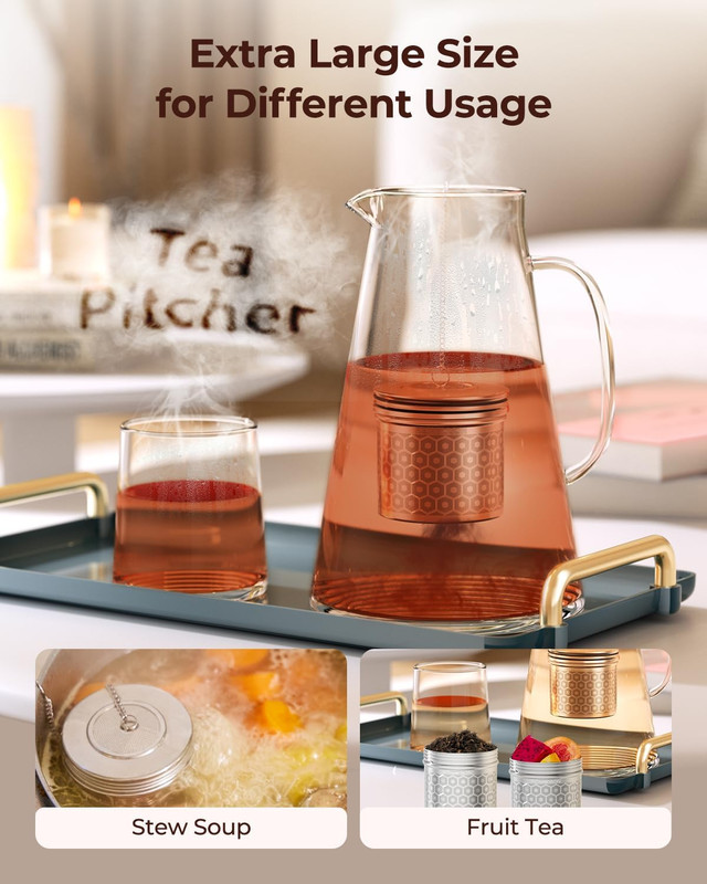 Extra Large Tea Infuser Loose Leaf Tea 304 Stainless Steel Spice Strainer Mesh gallery
