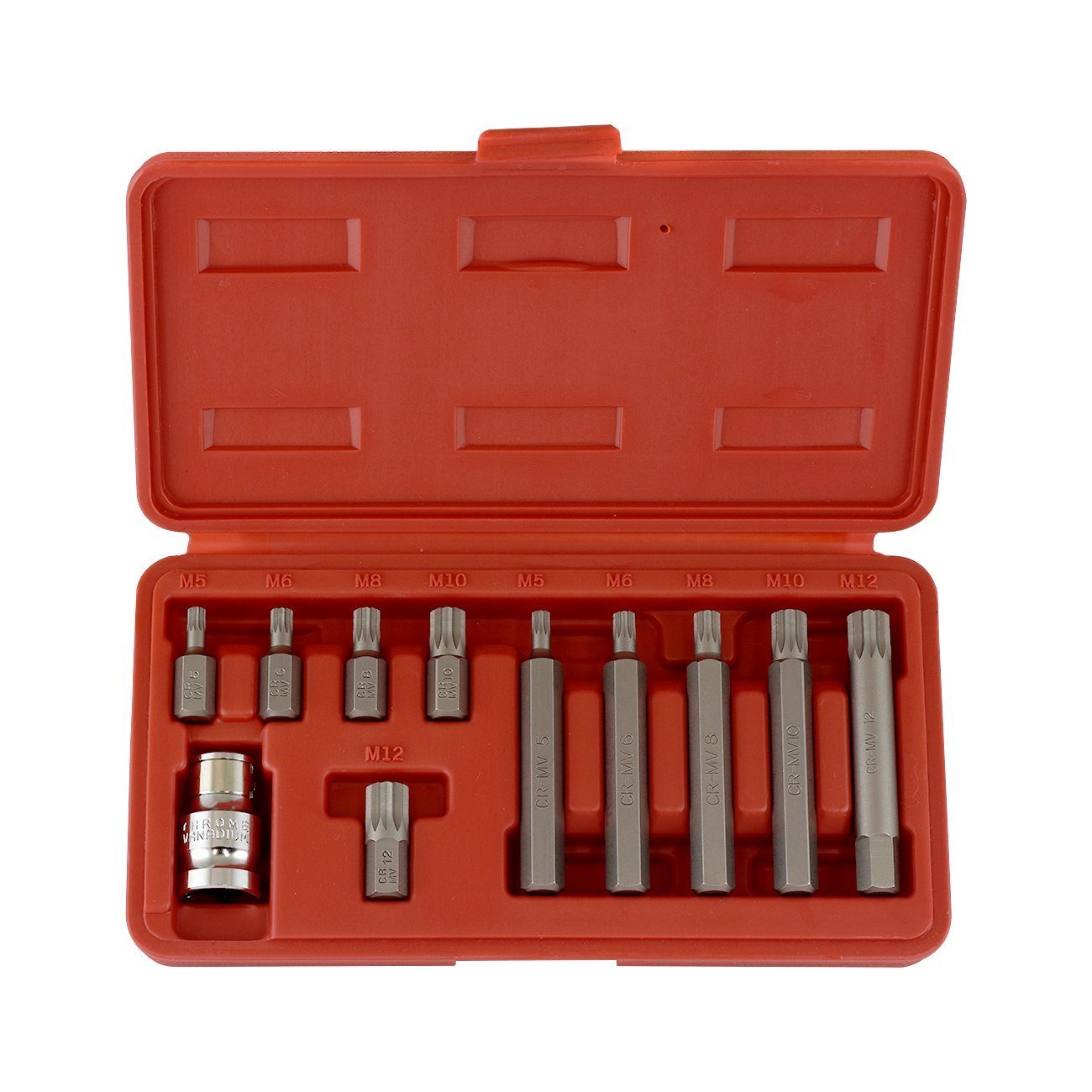 11pc XZN 12 Point Spline Socket Bit Set Hex Shank M5 M6 M8 M10 M12 NEW FREE SHIP gallery