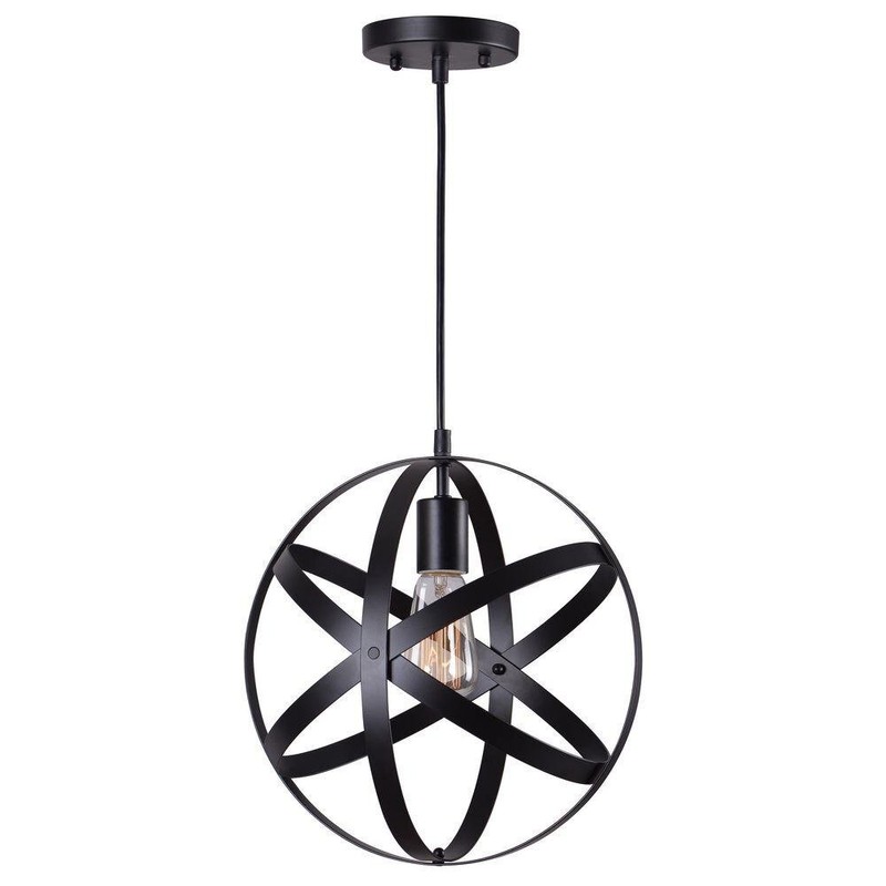Home Decorators Collection Mini Pendant Light Black finish metal shade A-2 gallery