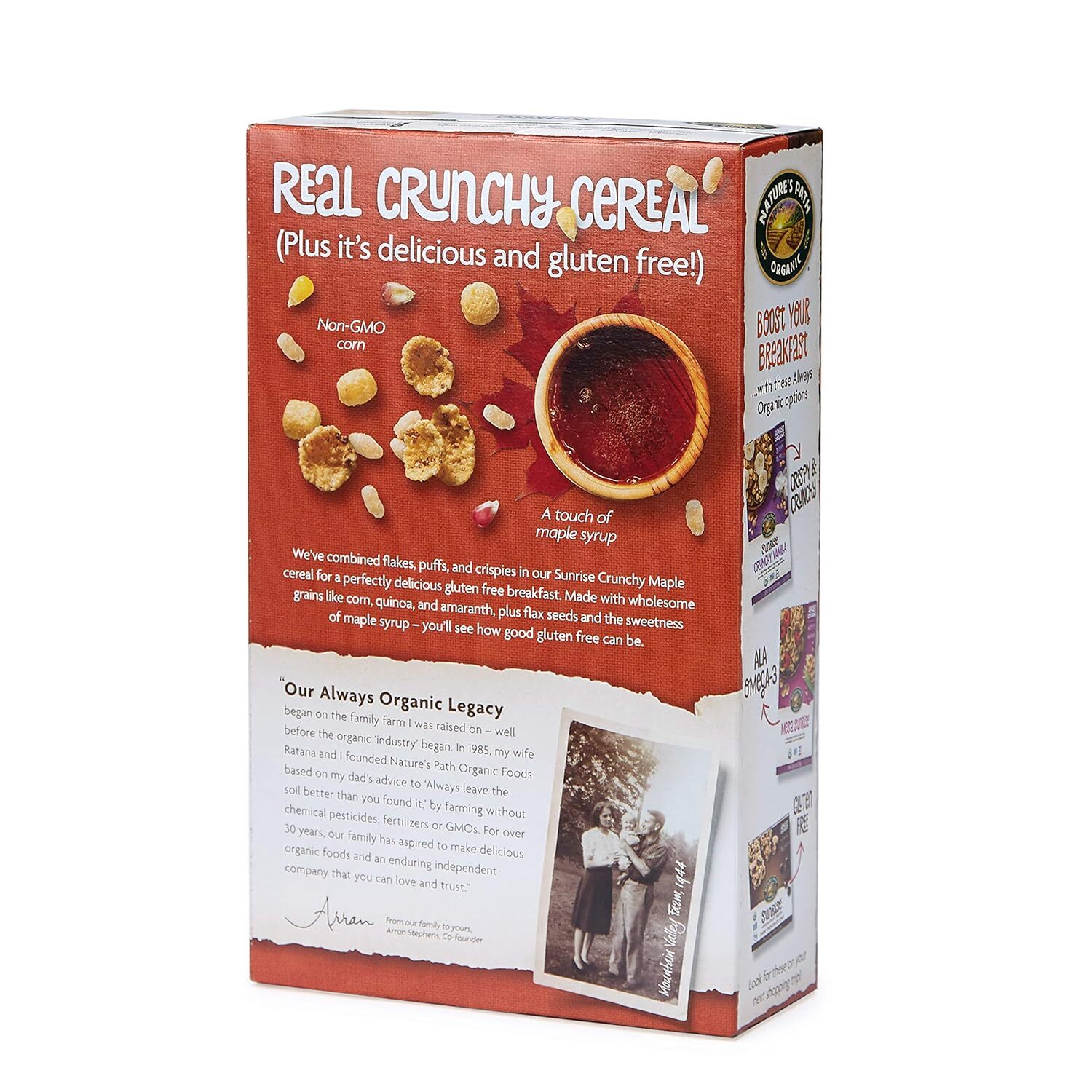Nature'S Path Organic Crunchy Sunrise Maple Cold Cereal Box 10.6 Oz gallery
