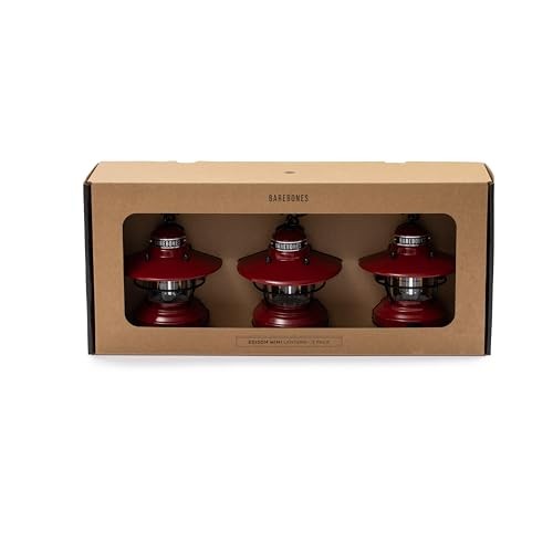 Barebones Edison Mini Vintage Adjustable LED Compact Outdoor 3 Packs Red 4