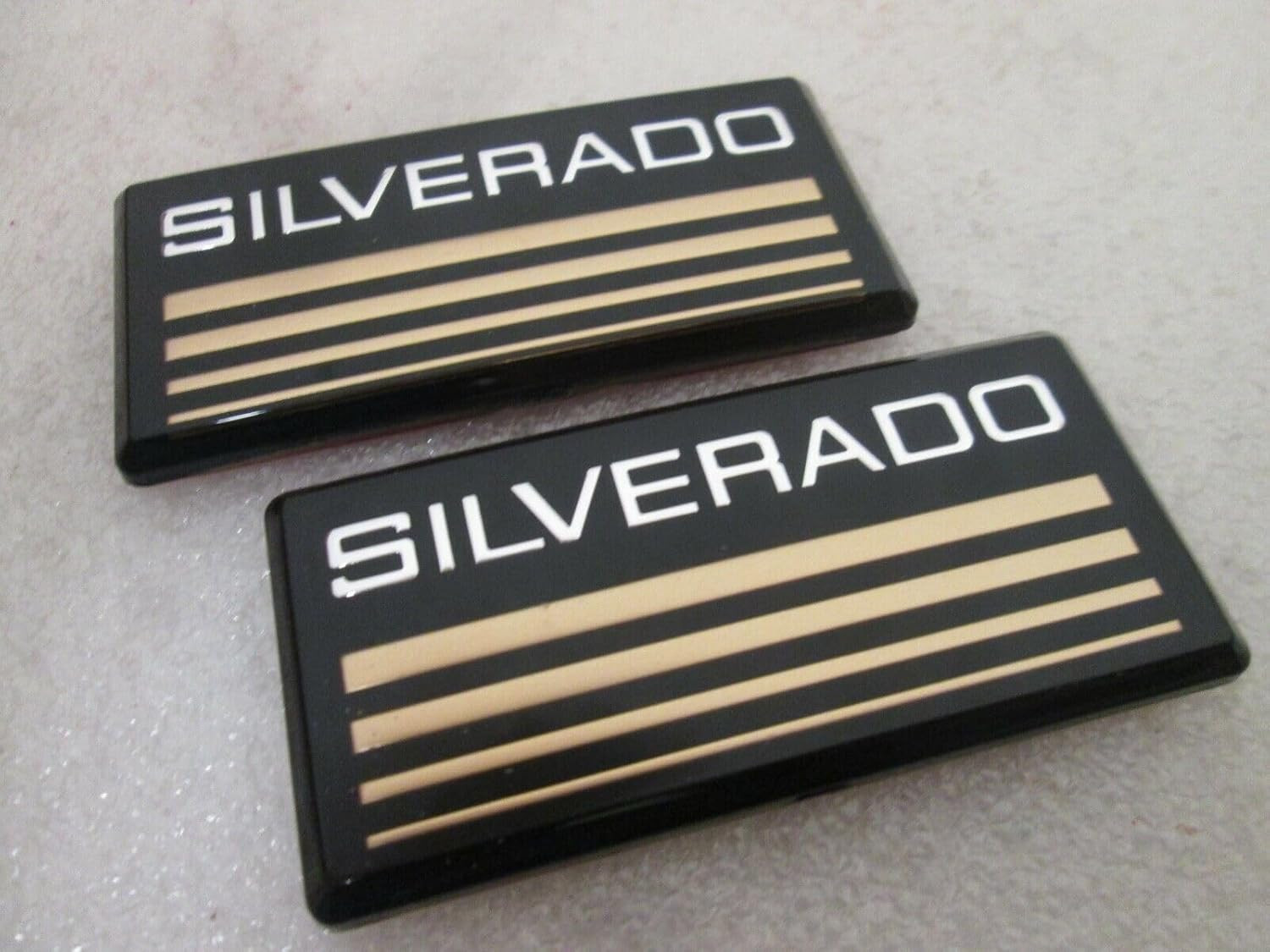 2X Cab Emblem Badge Side Roof Pillar Decal Plate Compatible for Chevy Silverado gallery
