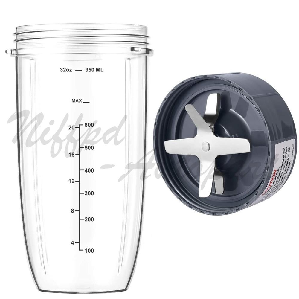 32 oz Cup and Extractor Blade for NutriBullet 600W 900W NB-101B NB-101S NB-201 gallery