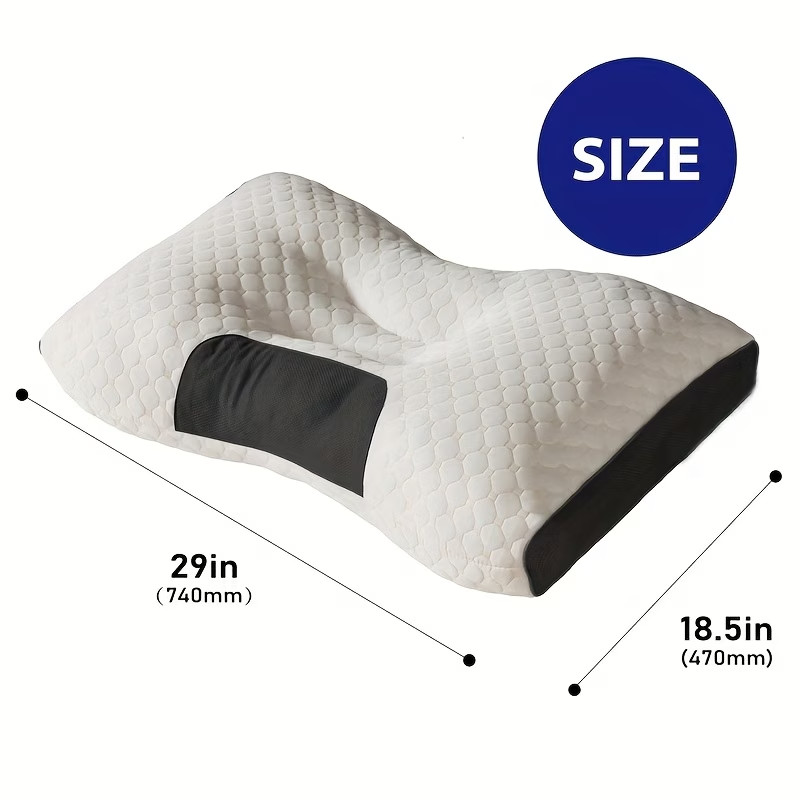 2pcs Massage Neck Pillows Adjustable Ergonomic Orthopedic Contour Support gallery