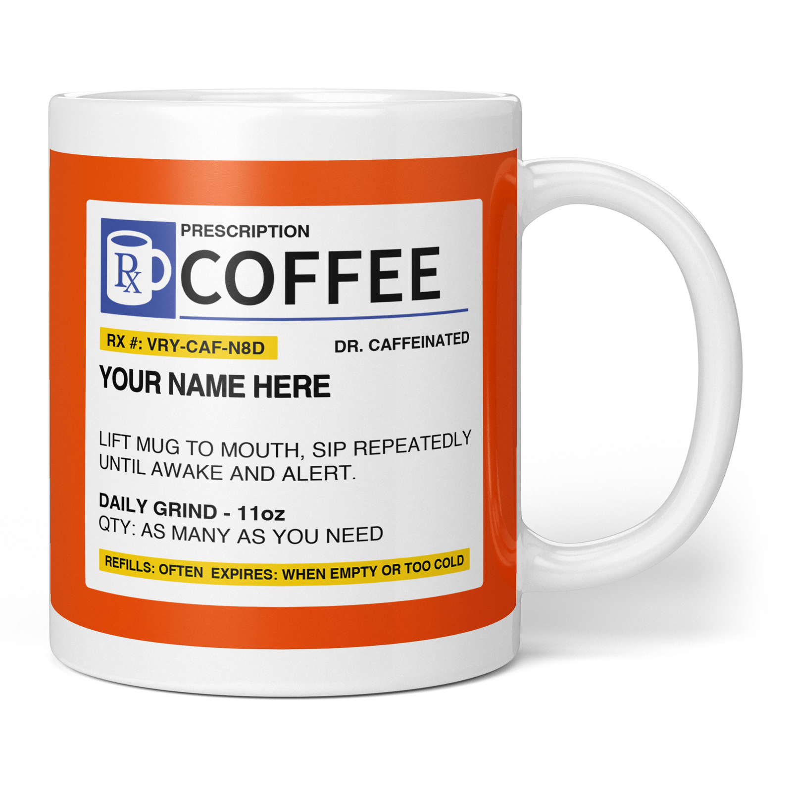 Prescription Coffee Mug - Personalized RX Style Cup, Funny RX Custom Name Gift gallery