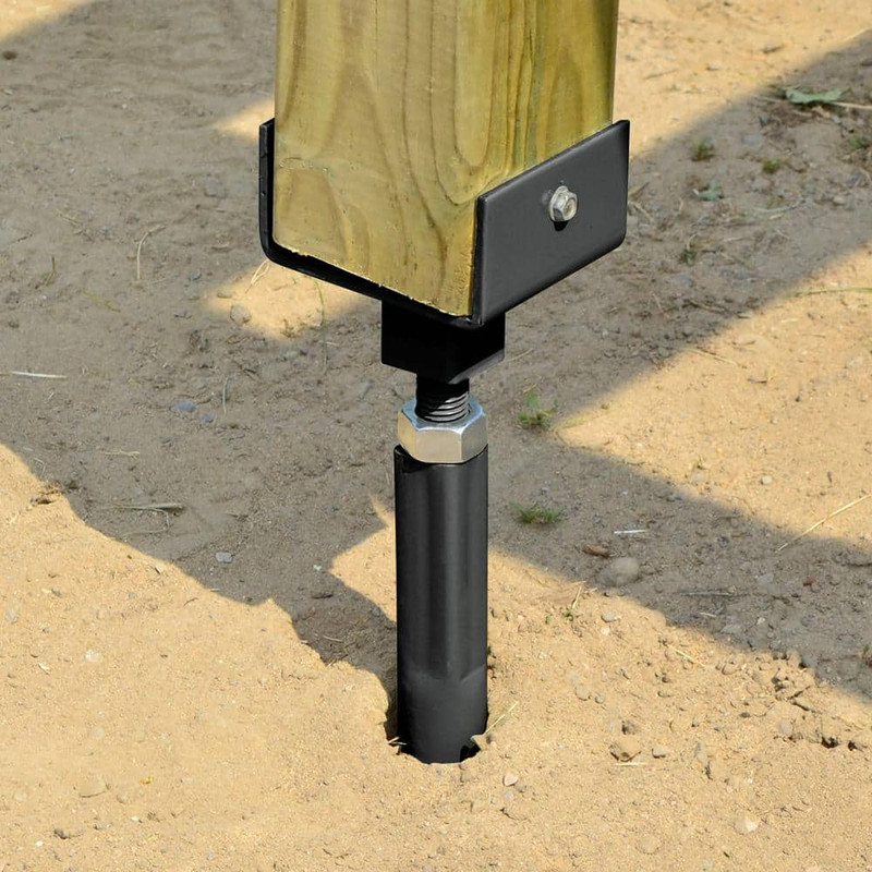 Pylex Helical Post 32" Adjustable Black Anchor Deck Pergola Footing Screw Steel gallery