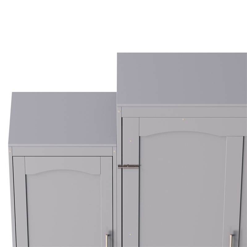Queen Size Murphy Wall Bed with 2 Wardrobe &Storage Shelf for Guest-Room Bedroom gallery