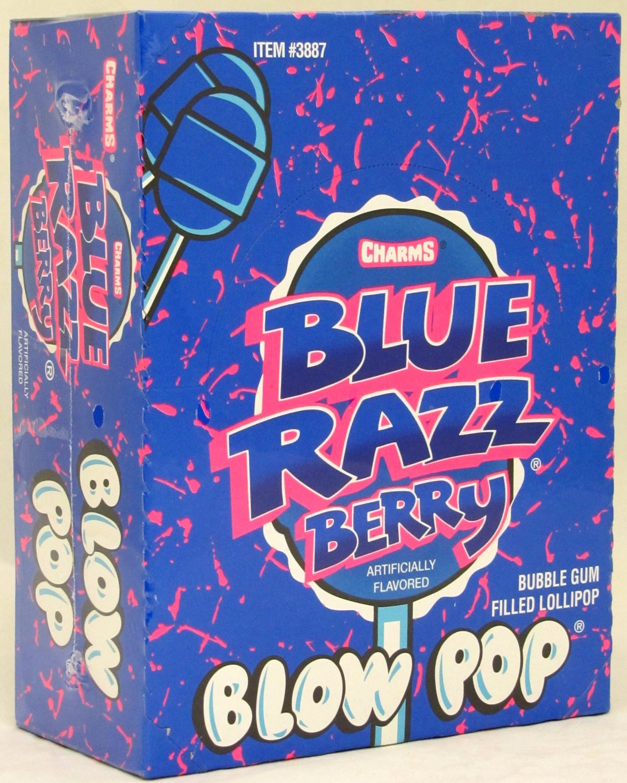 Charms Blow Pops Blue Raspberry Berry Suckers Candy Pop Bulk Lollipops 48 ct Box gallery