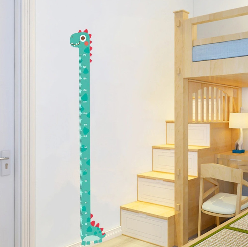 1pc Kids Height Chart Wall Sticker Unicorn Dinosaur Giraffe Growth - NEW gallery