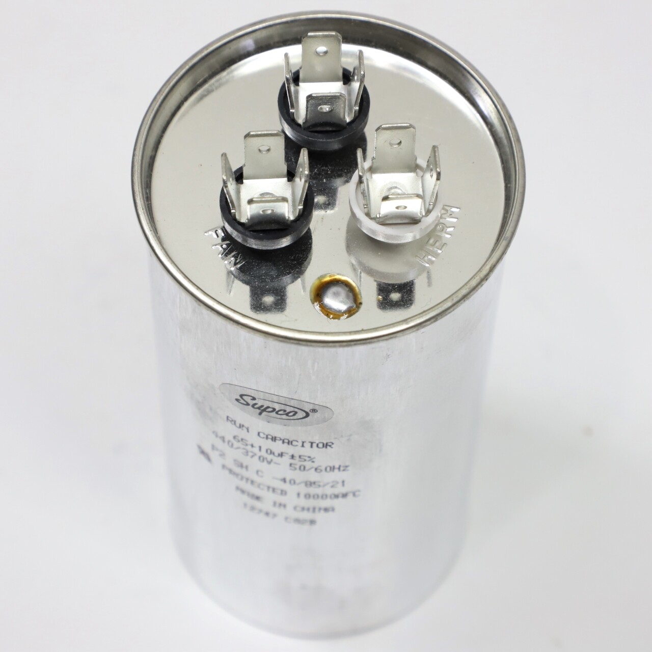 Supco CD65+10X440R HVAC Motor Round Dual Run Capacitor 65 + 10 MFD 440 Volts gallery