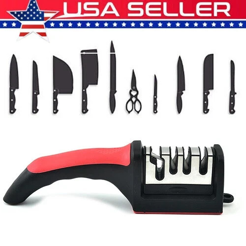 Knife Sharpener Professional Ceramic Tungsten Kitchen Sharpening System 4 Stage gallery