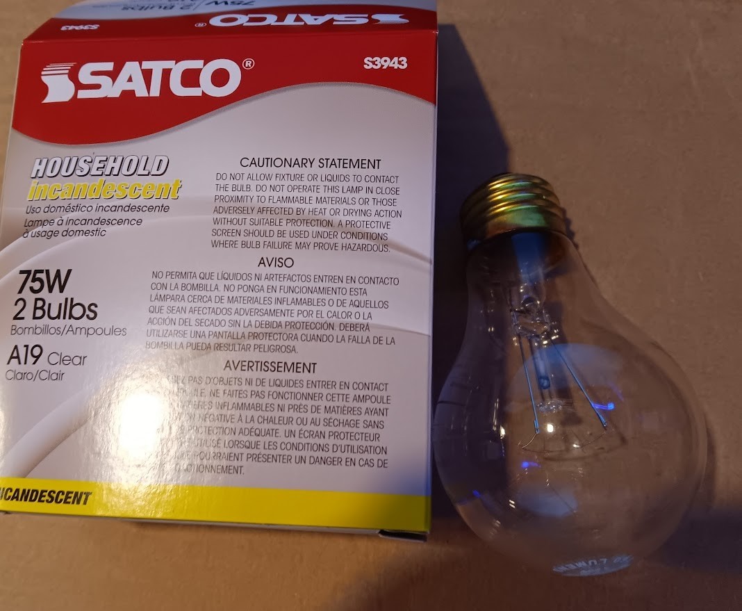 Satco - 75 w - Clear General Purpose A19 - Light Bulbs - 1 Pack/2 Bulbs gallery
