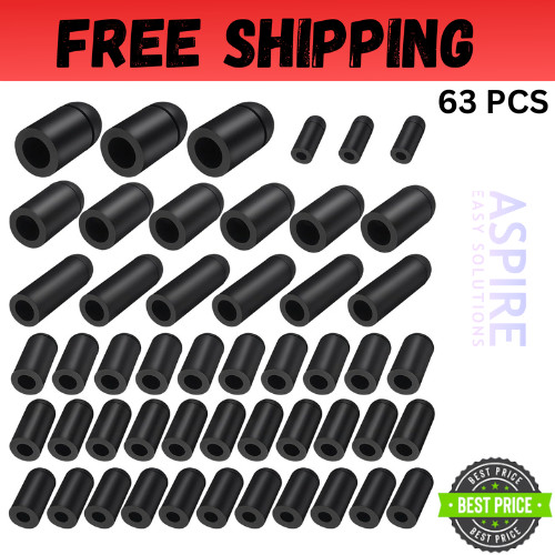 Rubber Vacuum Caps Plug Kit 63 PCS Assorted Vacuum Plugs Hose End Cap Assortment gallery