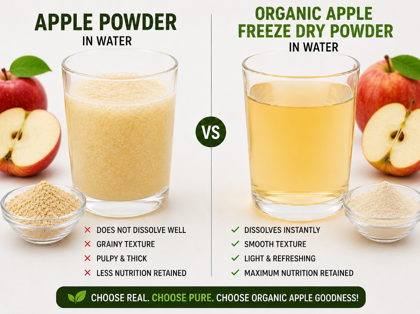 Apple Powder Premium Fine Fruit Powder for Smoothies Baking & Tea 8.8oz gallery