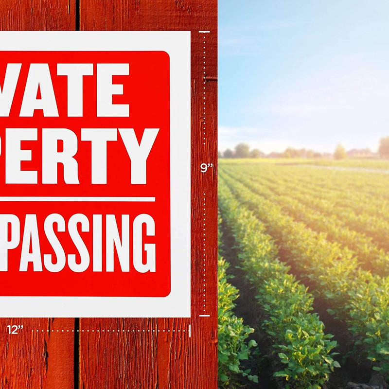 8 Pack Private Property No Trespassing Sign 9 X 12 Inch Weatherproof, Water Resi gallery