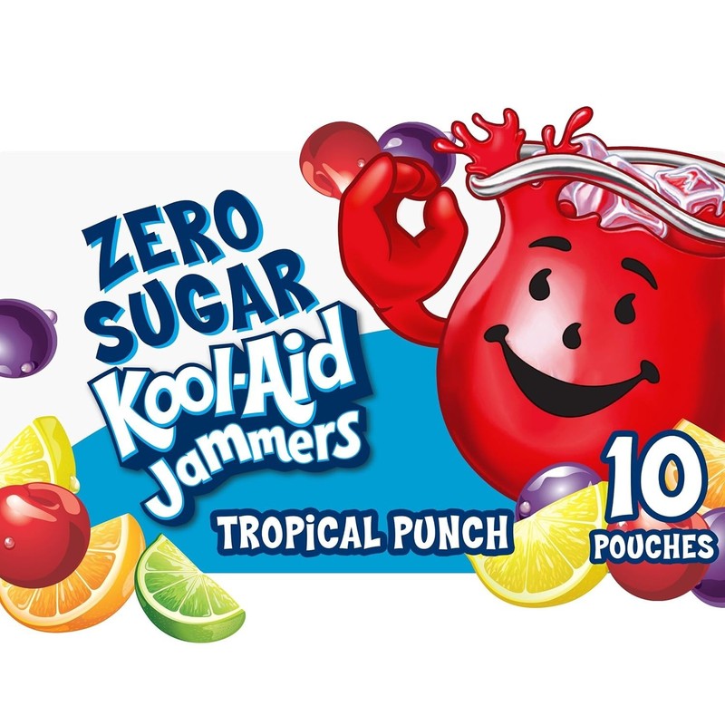 Zero Sugar Jammers Artificially Flavored Drink, 10 Pouches, for School Lunche... gallery