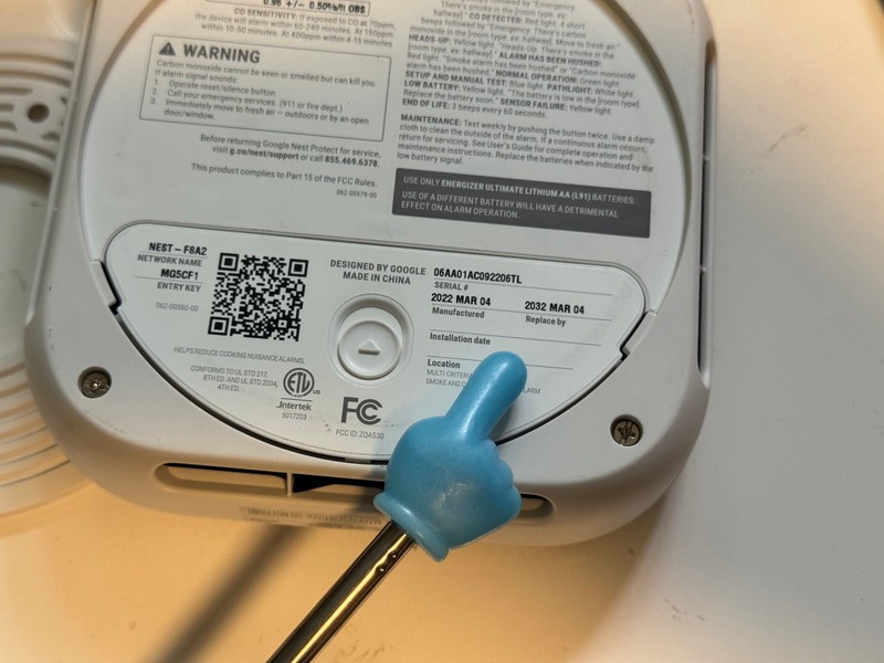 Google Nest Protect Battery Smoke Detector Carbon Monoxide Alarm Expires 2032-03 gallery
