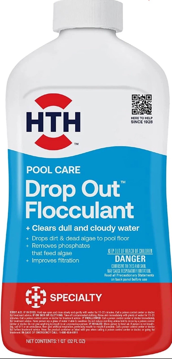 HTH 67080 Swimming Pool Care Drop Ou Flocculant - Clears Cloudy Water Fast 32 Fl gallery