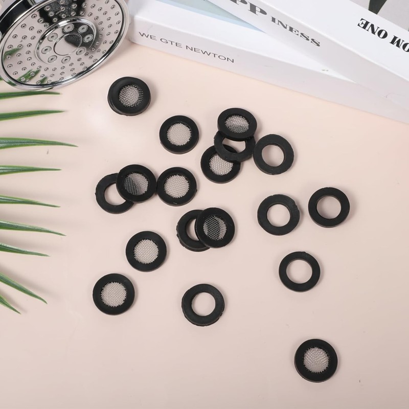 20pc Shower Head Filter Gaskets & Washers 1/2" Stainless Steel Screen Mesh Seal gallery
