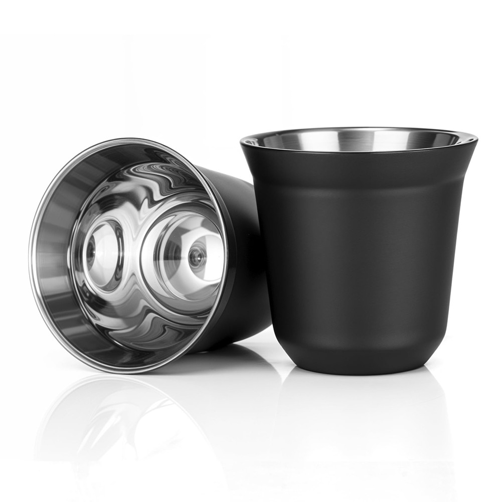 80ml Stainless Steel Espresso Cups Set - 2 Pack Wall 304 Stainless Steel2948 gallery