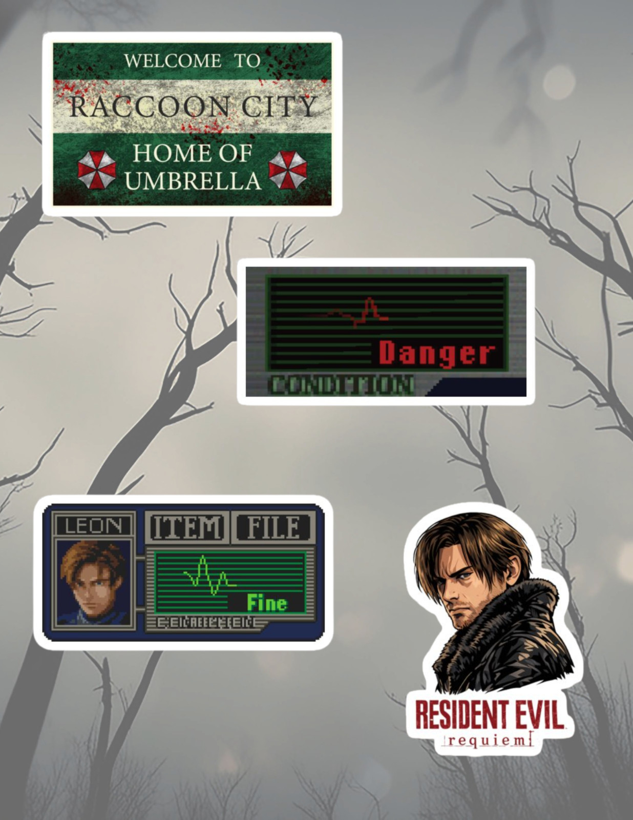 Resident Evil Video Game #2 4pc Sticker Pack gallery