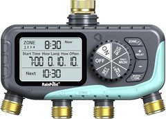 Sprinkler Timer 4 Zone, Water Timer for Programmable, for Soaker Hose with Rain