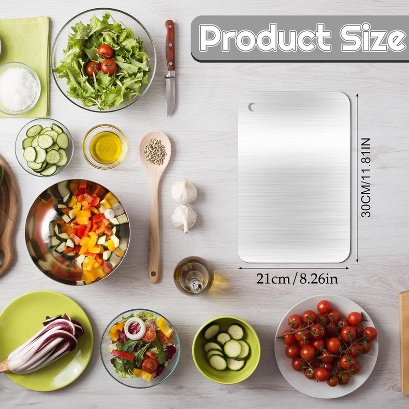 Titanium Cutting Board for Kitchen, Stainless Non Stick Chopping Board, Upgrade gallery
