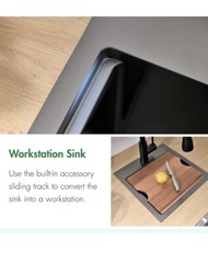 EcoChannels Undermount Kitchen Sink, 15 x 15x 10 in 16 Gauge US Seller