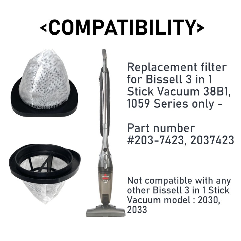 Non-OEM Filter Compatible for Bissell 203-7423 / 38B1 3in1 Stick Vac 38B11 38B12 gallery