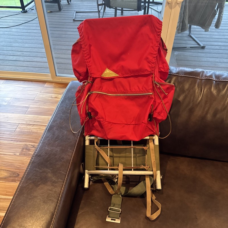 Vintage KELTY X-Large External Frame Backpack Red Hiking MountainPack.