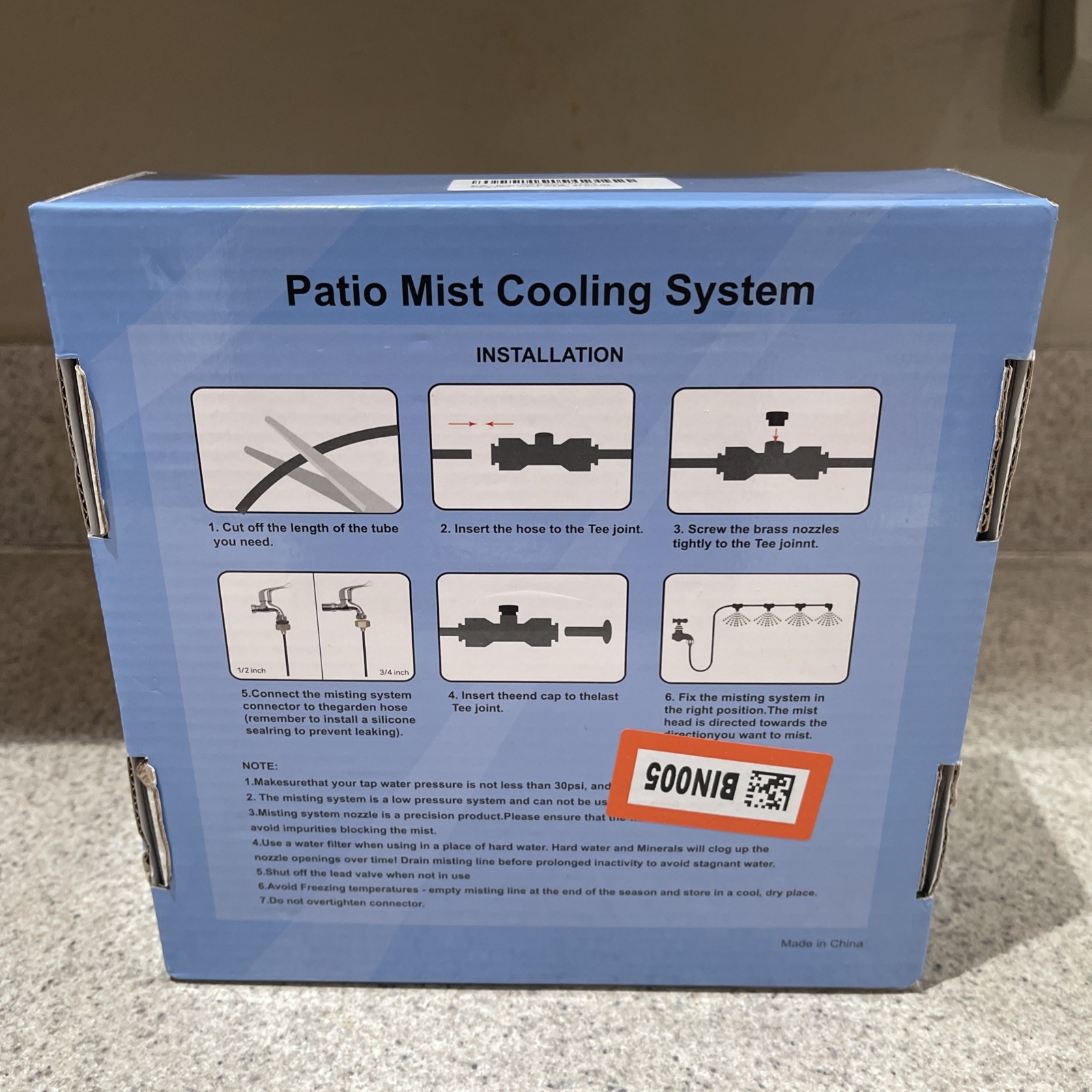 Misting Cooling System Water Mister Outdoor Umbrella Patio Nozzles Cooler 10FT gallery