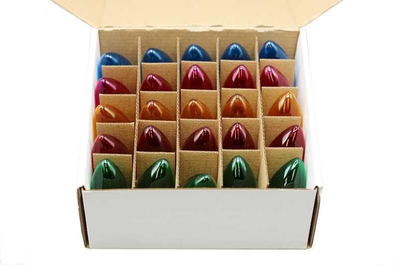 25 Steady Burning C9 Light Bulbs - Transparent Multicolor - 7 Watt, 130V gallery