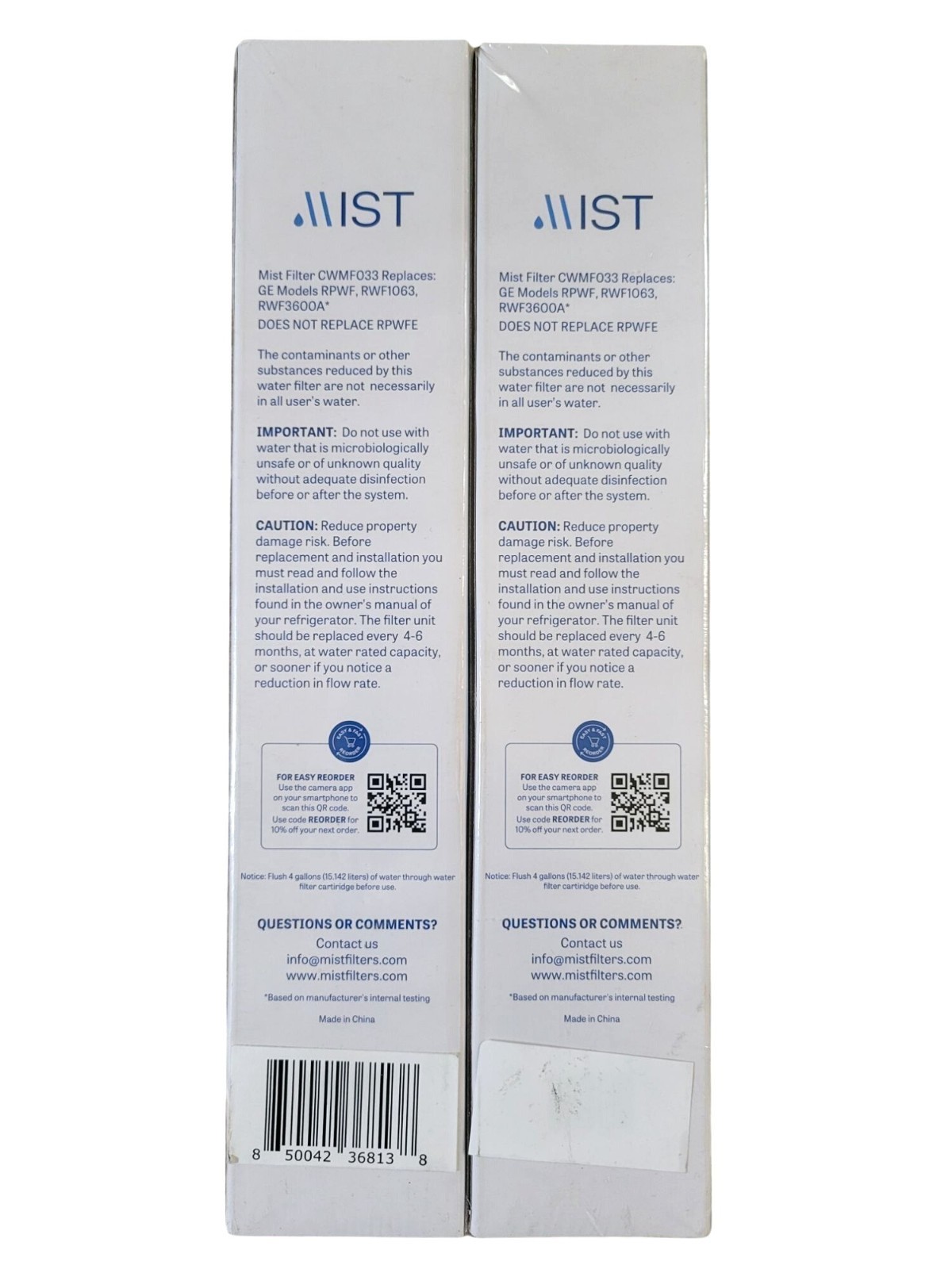 *NEW* 2-Pack Mist RPWF Water Filter Replacement for GE RPWF (Not RPWFE) gallery