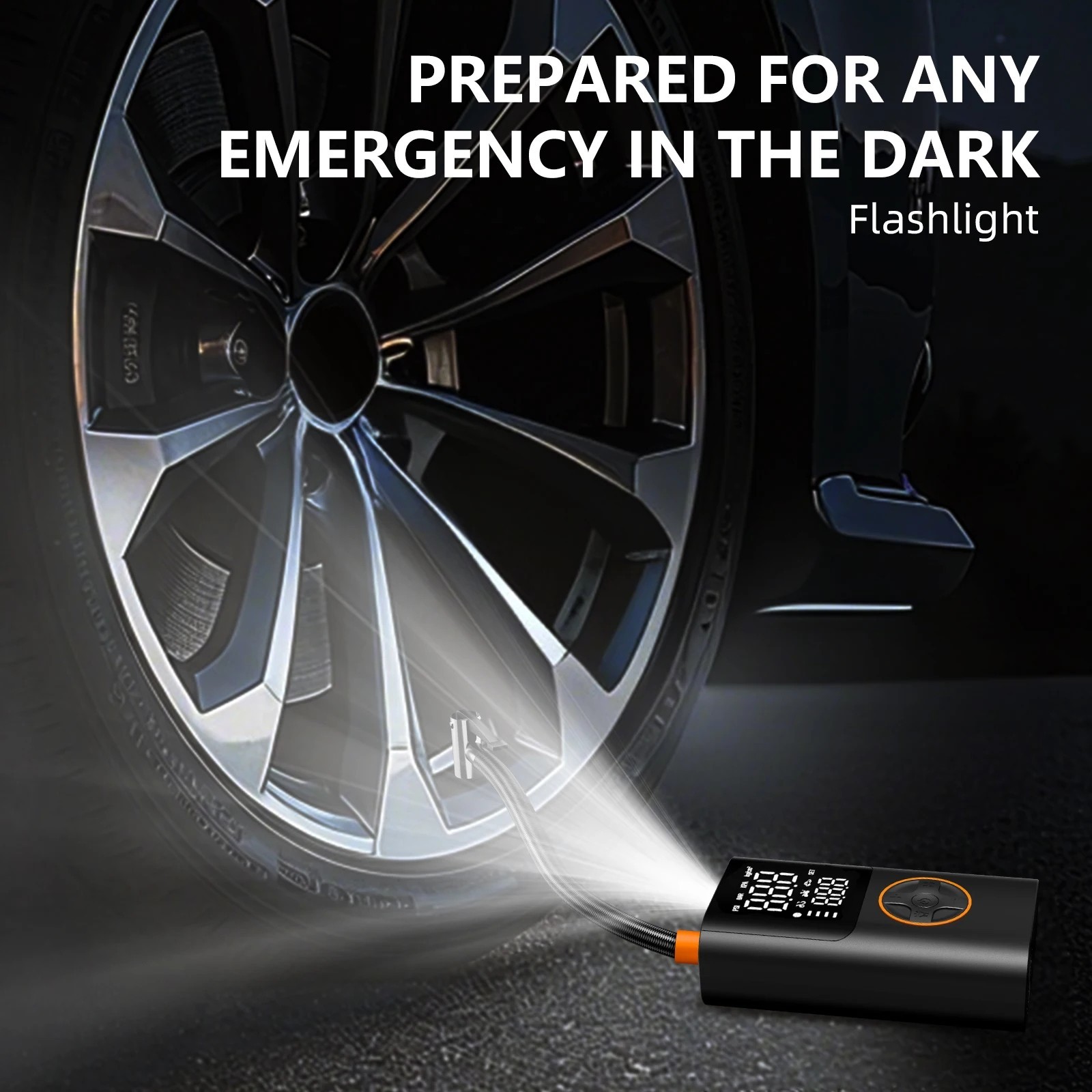 150PSI Portable Car Tire Air Pump Inflator Compressor Electric Bike Power Bank gallery