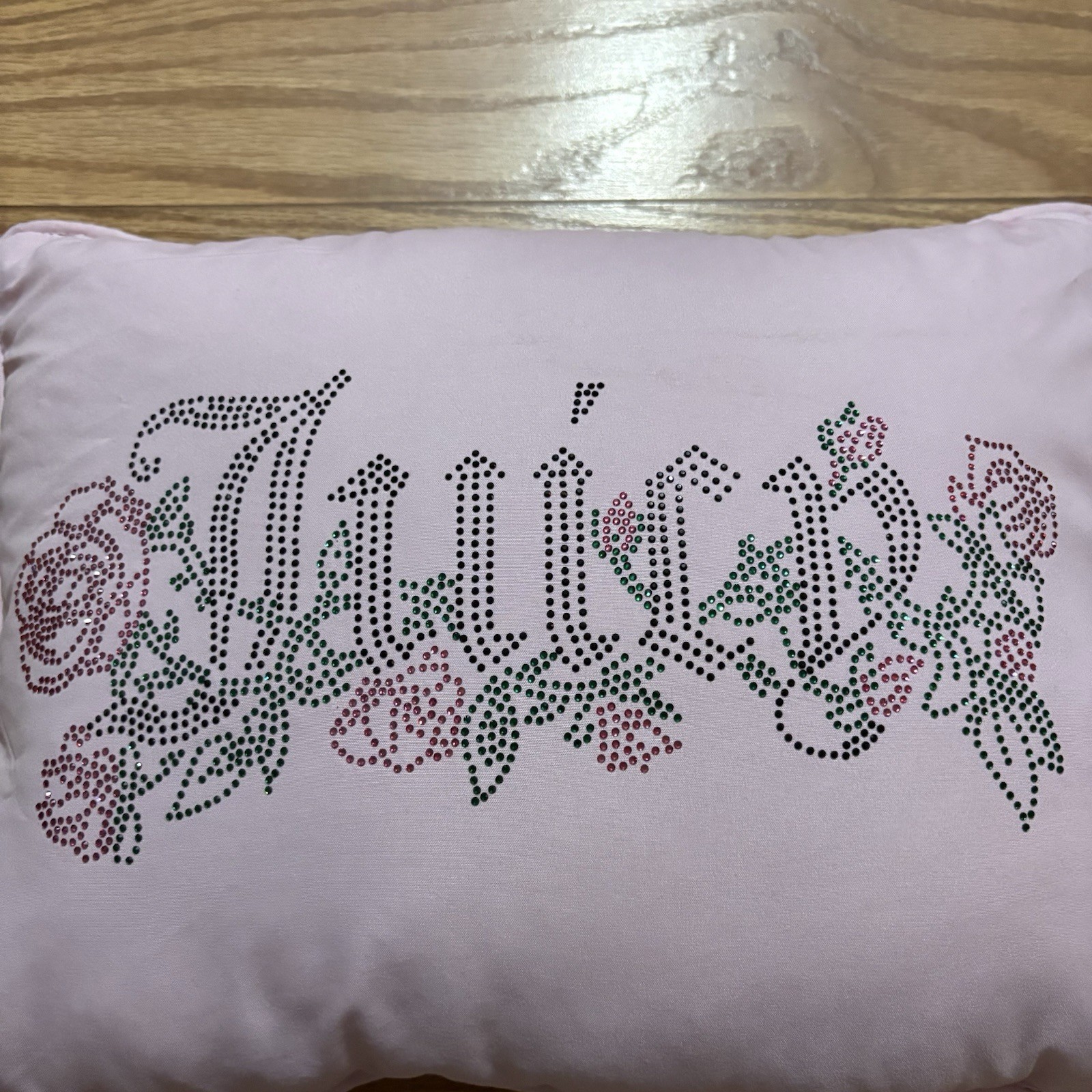 Juicy Couture Home Rhinestone Light Pink Rectangle Throw Pillow Cushion gallery