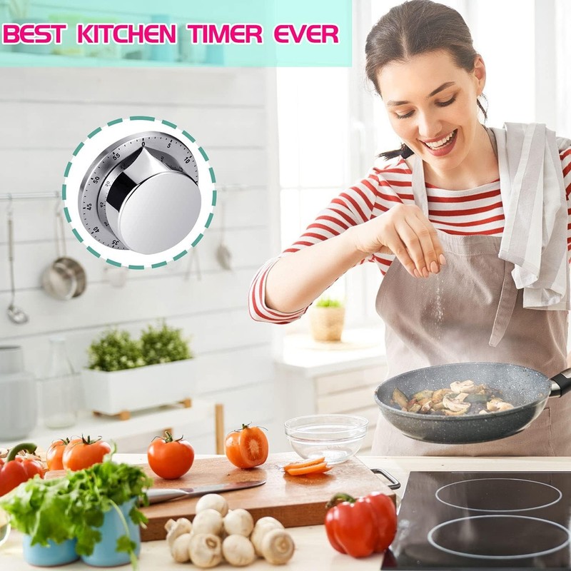 Kitchen Timer, Chef Cooking Timer Clock with Loud Alarm, No Batteries Require... gallery