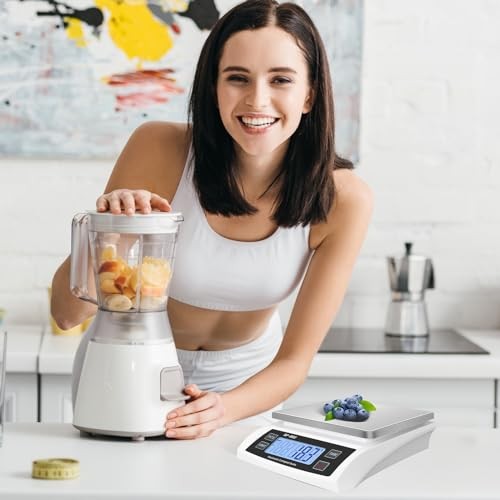 Digital Kitchen Scale 30kg/66lb Large Food Scale for Baking Stainless white gallery