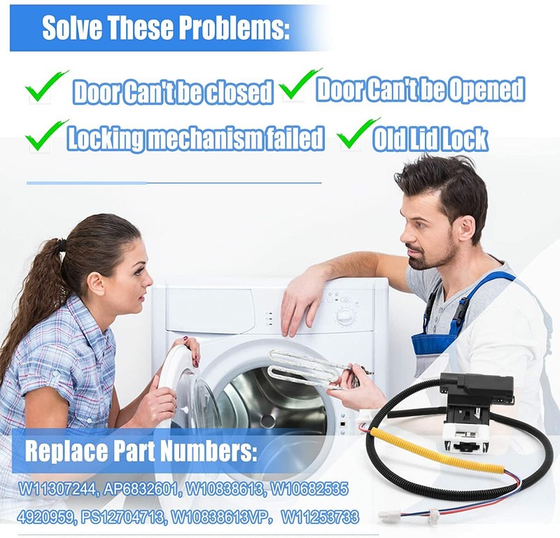Lid Lock Switch Compatible with Whirlpool Maytag Washer W11307244 W10682535 gallery
