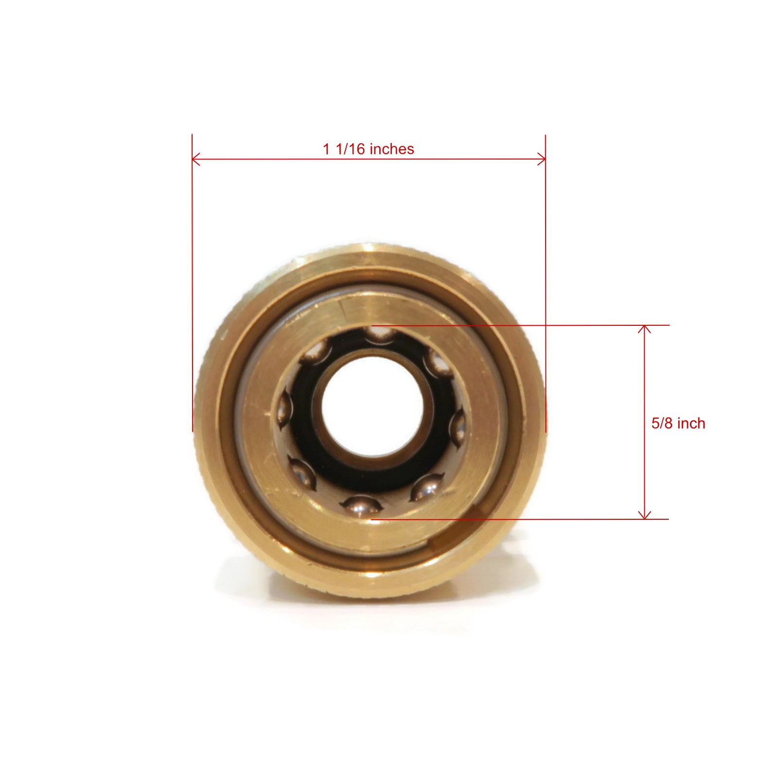 Quick-Connect, Threaded, Brass Coupler, M22 Male End x 3/8 inch Female Fitting gallery