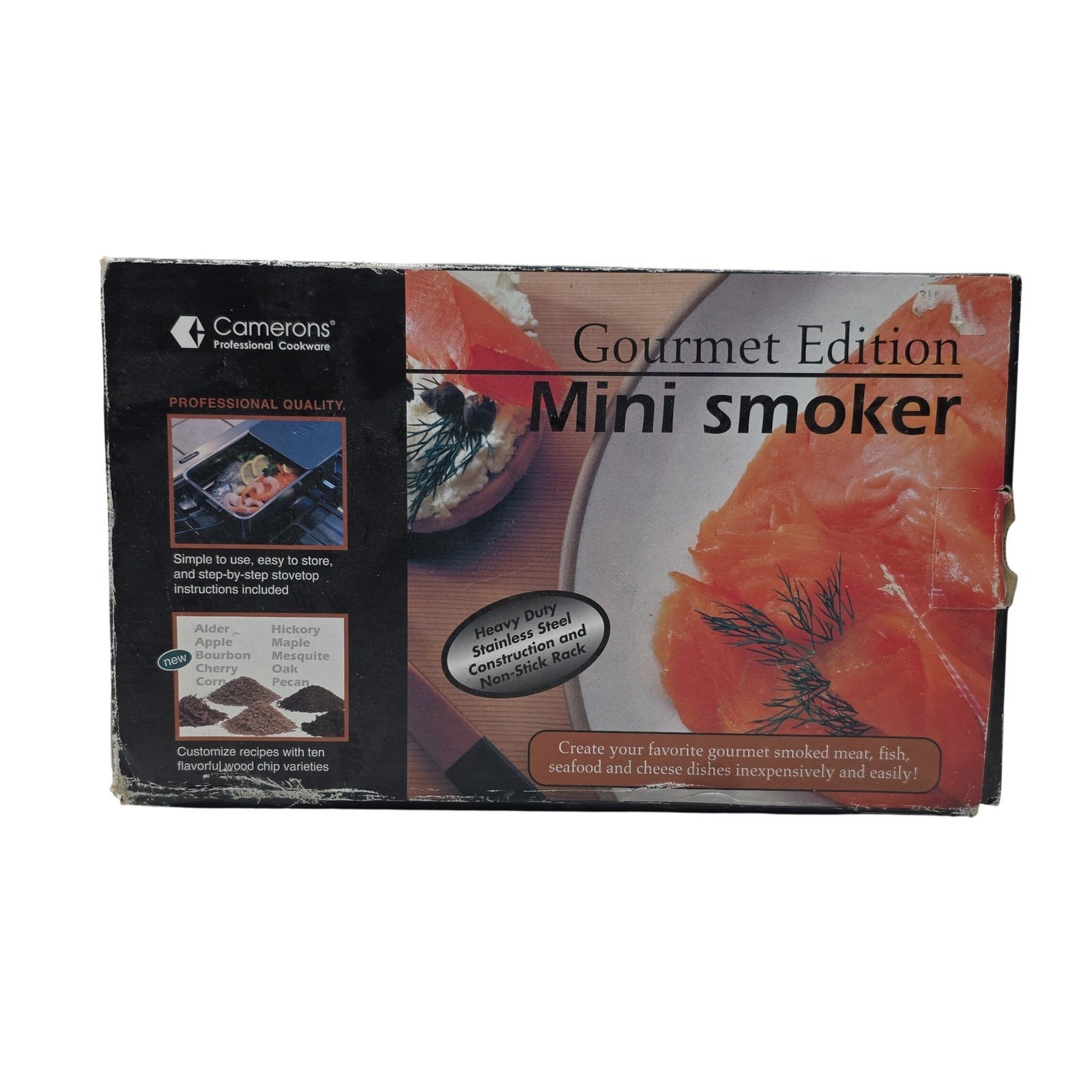 Camerons Professional Cookware Stovetop Smoker Stainless Steel+ 2 Wood Chips gallery