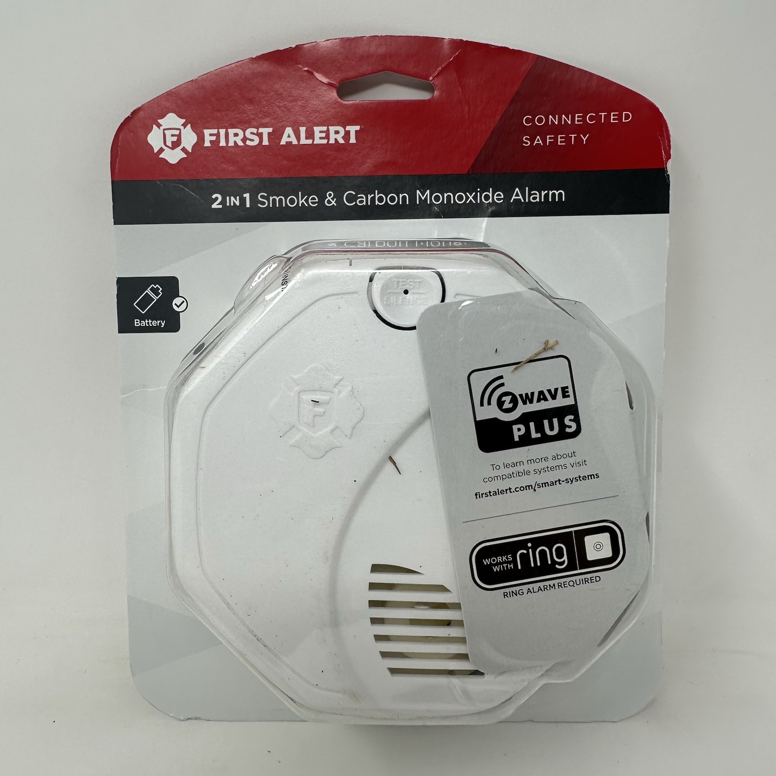 First Alert Z-Wave+ 2-in-1 Smoke & CO Alarm w/ Batteries - Ring Alarm REQUIRED gallery