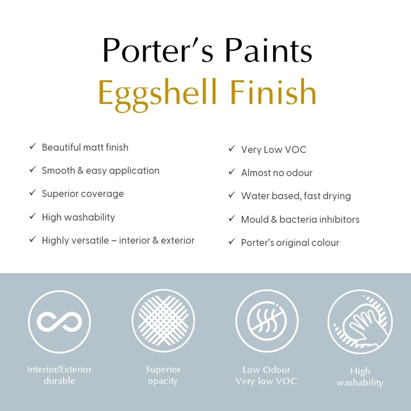 Porter's 2L Rubble Eggshell Finish Broadwall Washable Paint gallery