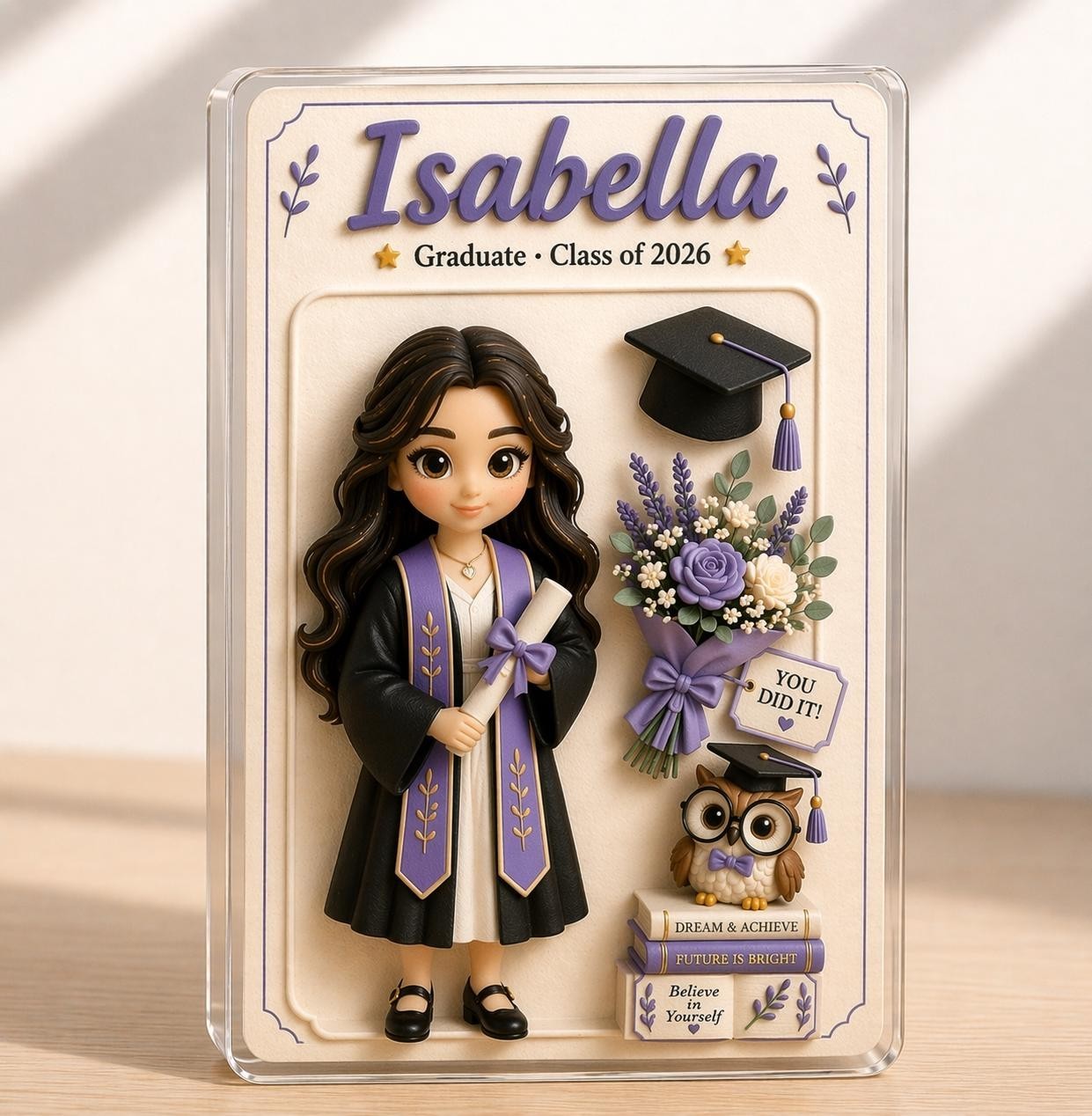 Personalized Graduation Gift for Her, Custom Class of 2026 Acrylic Plaque gallery