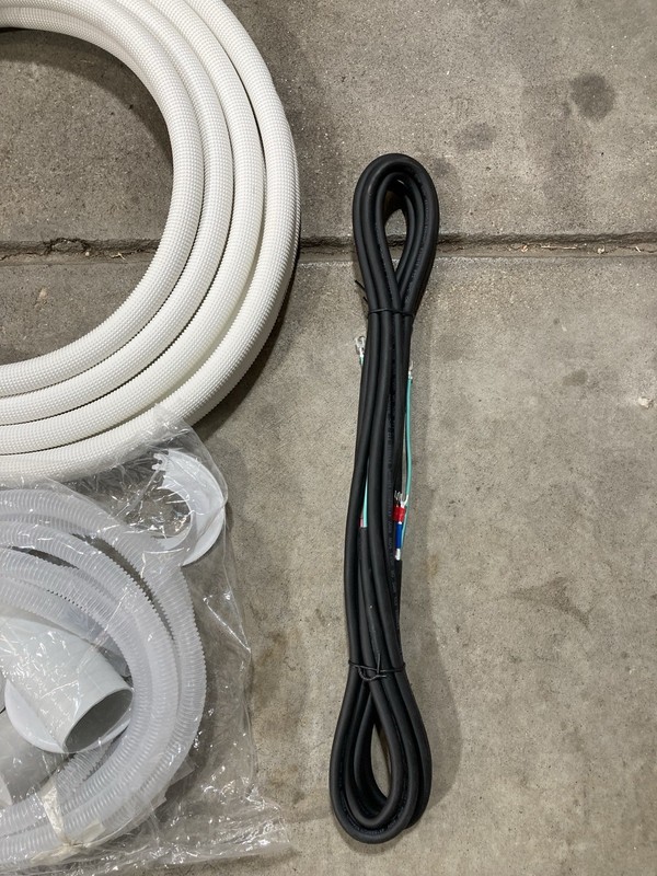 TURBRO 16 ft. Mini Split Line Set, 1/4 in. and 3/8 in. O.D. Copper Pipes W/ Kit gallery
