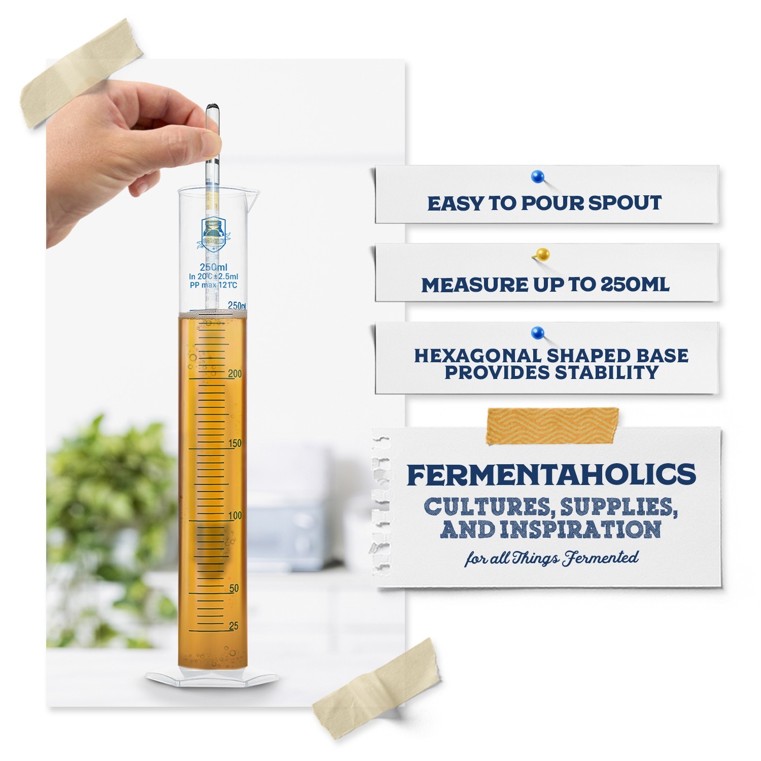 Fermentaholics Hydrometer Test Jar & Measuring Cylinder - Test Homebrew ABV gallery