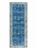 Machine Woven Cross Weave Polyester 2'6'x9'10' Runner Area Rug Oriental Blue BBH gallery