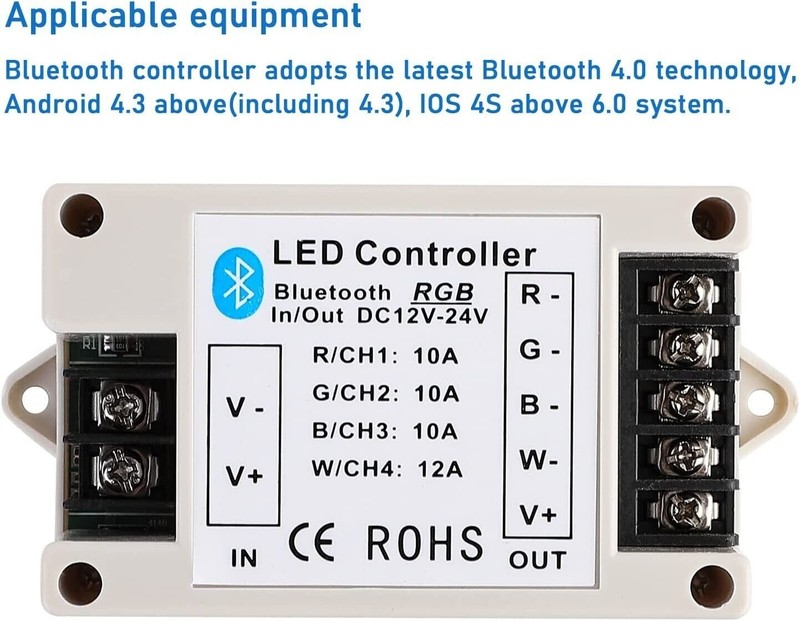 Bluetooth Controller RGB/RGBW APP Control For 3528 5050 RGB LED Strip Lights gallery