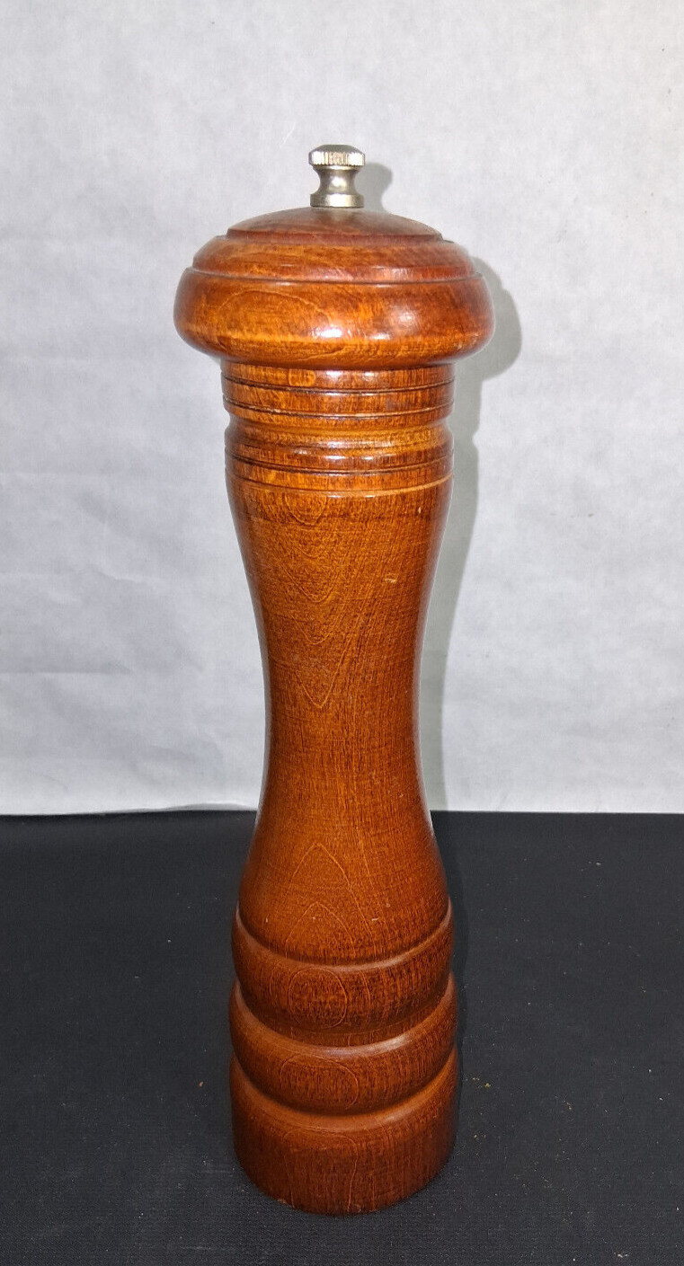 Salt Pepper Mill Leeds Engineering Wood Shaker Woodland Hills California 10" gallery