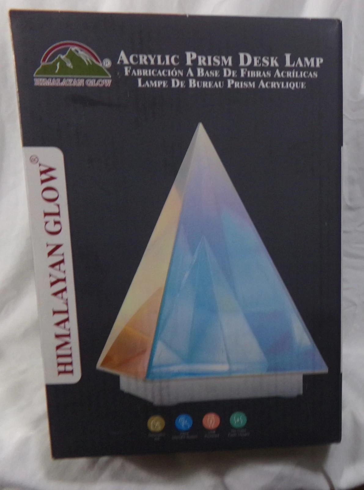 HIMALYAYAN GLOW ACRYLIC PRISM PYRAMID MULTI COLOR REFRACTED LIGHT GEOMETRIC LAMP gallery