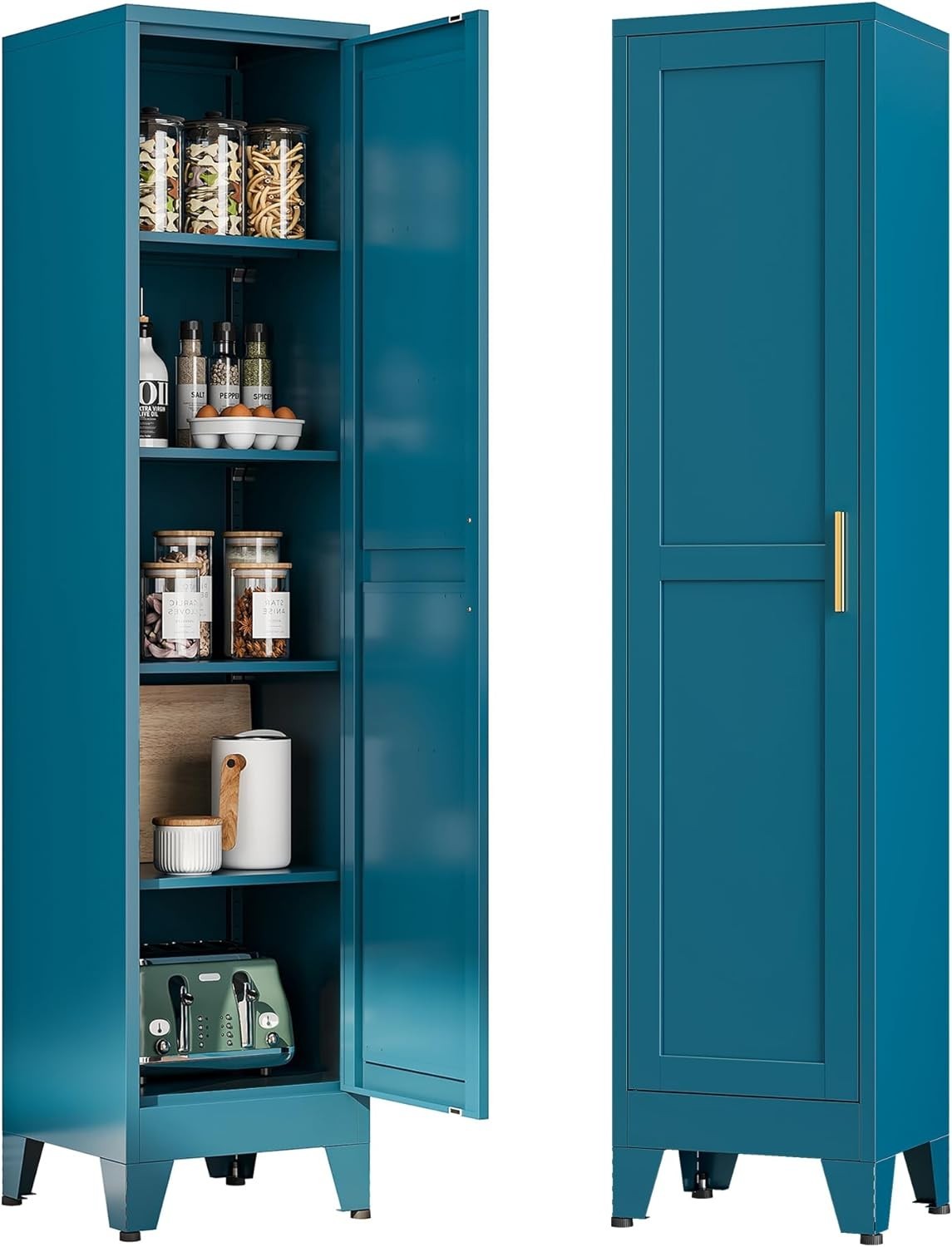 67" Tall Pantry Storage Cabinet with adjustable Shelves for Kitchen, Living Room gallery